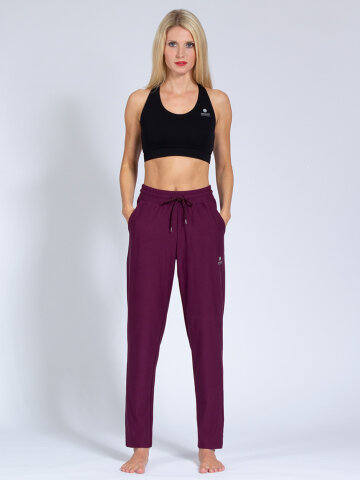 Yoga pants Mela Wine made of soft high-quality natural material L