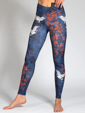 Happy Birds Leggings with comfort stretch and pocket L