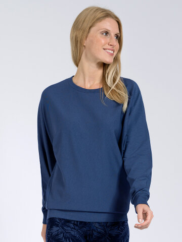 Sweater Anna Blau aus Naturmaterial L