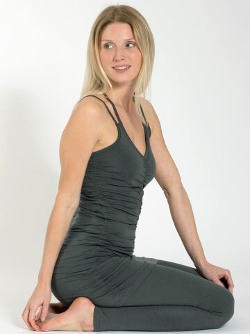 Yoga Top Julia Khaki aus Naturmaterial XL