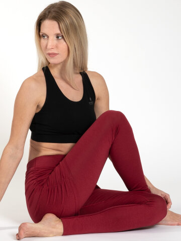 Yoga Rock Leggings Lara Red aus Naturmaterial XS