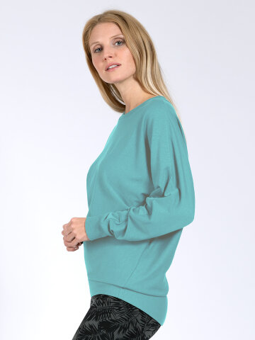 Sweater Anna Lagune en mat&eacute;riau naturel