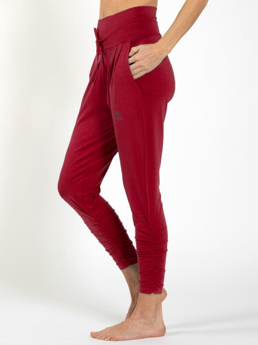 pantalon de yoga Francis Rouge en matériau naturel L