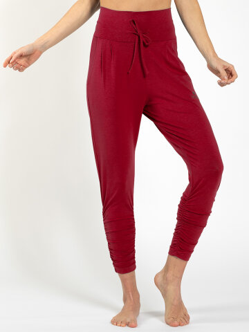 pantalon de yoga Francis Rouge en matériau naturel L