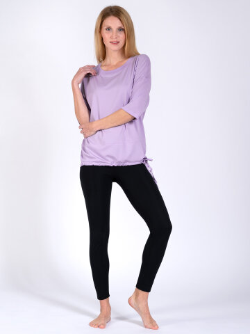 Yoga Shirt Sara Lavender made of natural material L