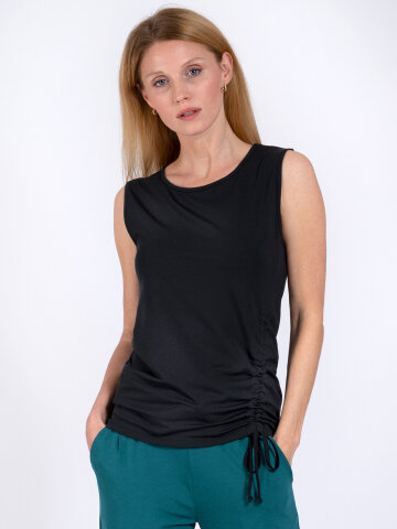 Yoga Shirt Diana Schwarz aus Naturmaterial