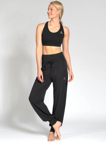 Pantalon de yoga Florence Noir en matériau naturel XL