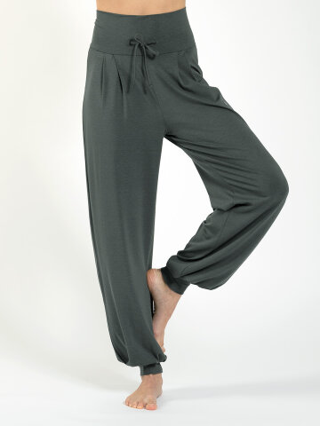 Pantalon de yoga Florence Khaki en matériau naturel