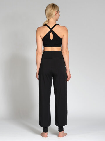 Pantalon de yoga Florence Noir en matériau naturel XS