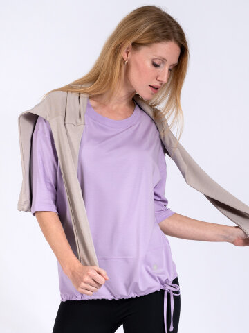 Yoga Shirt Sara Lavendel aus Naturmaterial L