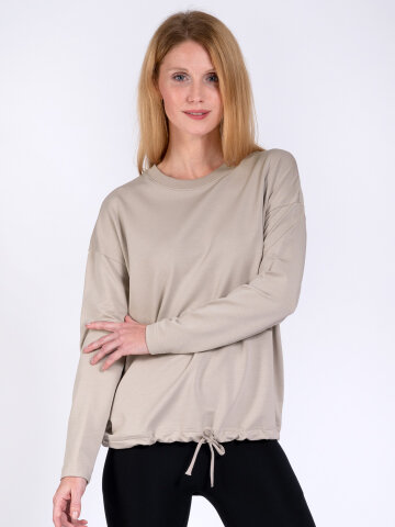 Sweater Gigi Taupe made of natural material L