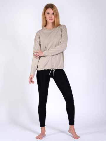 Sweater Gigi Taupe made of natural material L