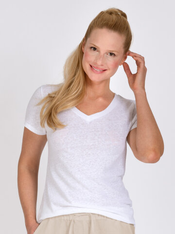 Yoga Shirt Celine white with linen