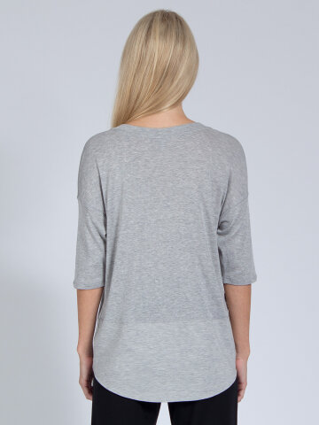 Yoga Shirt Sara Grey aus Naturmaterial L