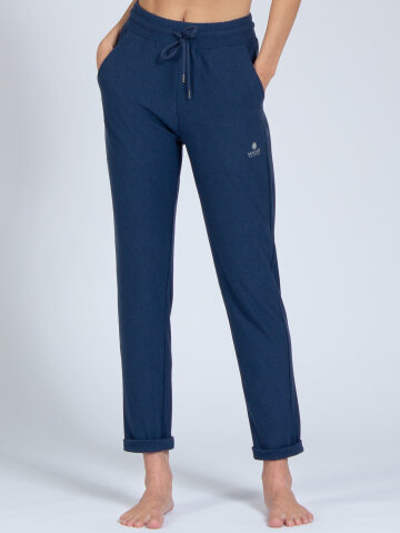 Pantalon de yoga Mela Denim bleu en matériau naturel doux et de haute qualité XS